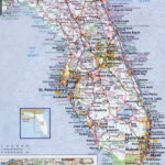 Large Detailed Roads And Highways Map Of Florida State With All Cities