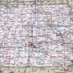 Large Detailed Roads And Highways Map Of Iowa State With All Cities