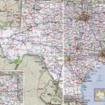Large Detailed Roads And Highways Map Of Texas State With All Cities
