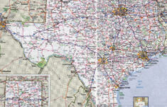 Large Detailed Roads And Highways Map Of Texas State With All Cities