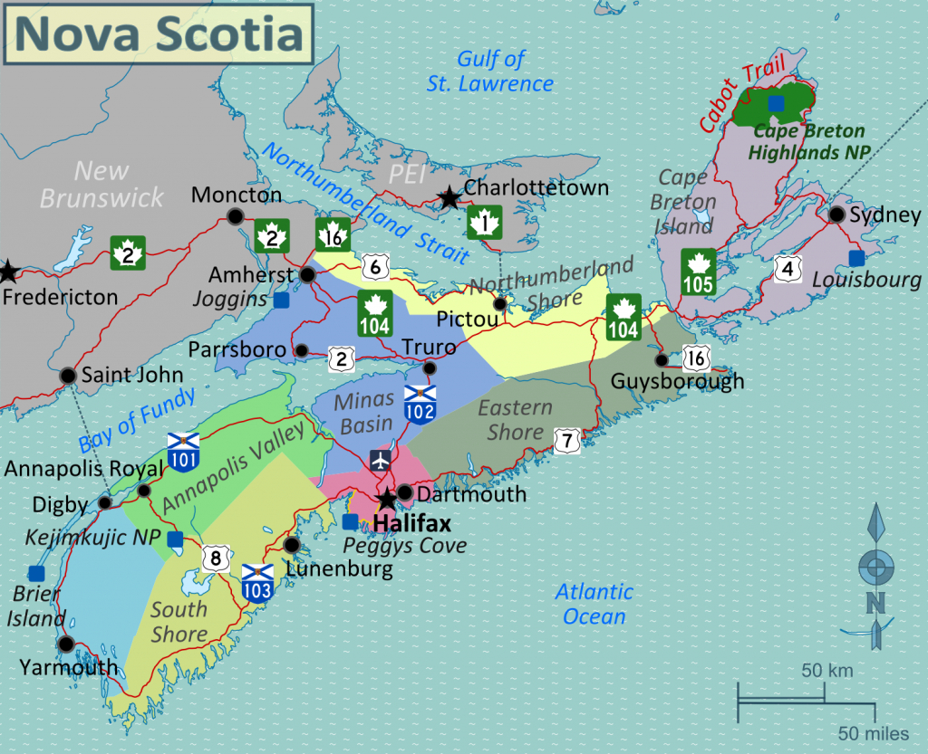 Large Detailed Tourist Map Of Nova Scotia Printable Map Of Nova 