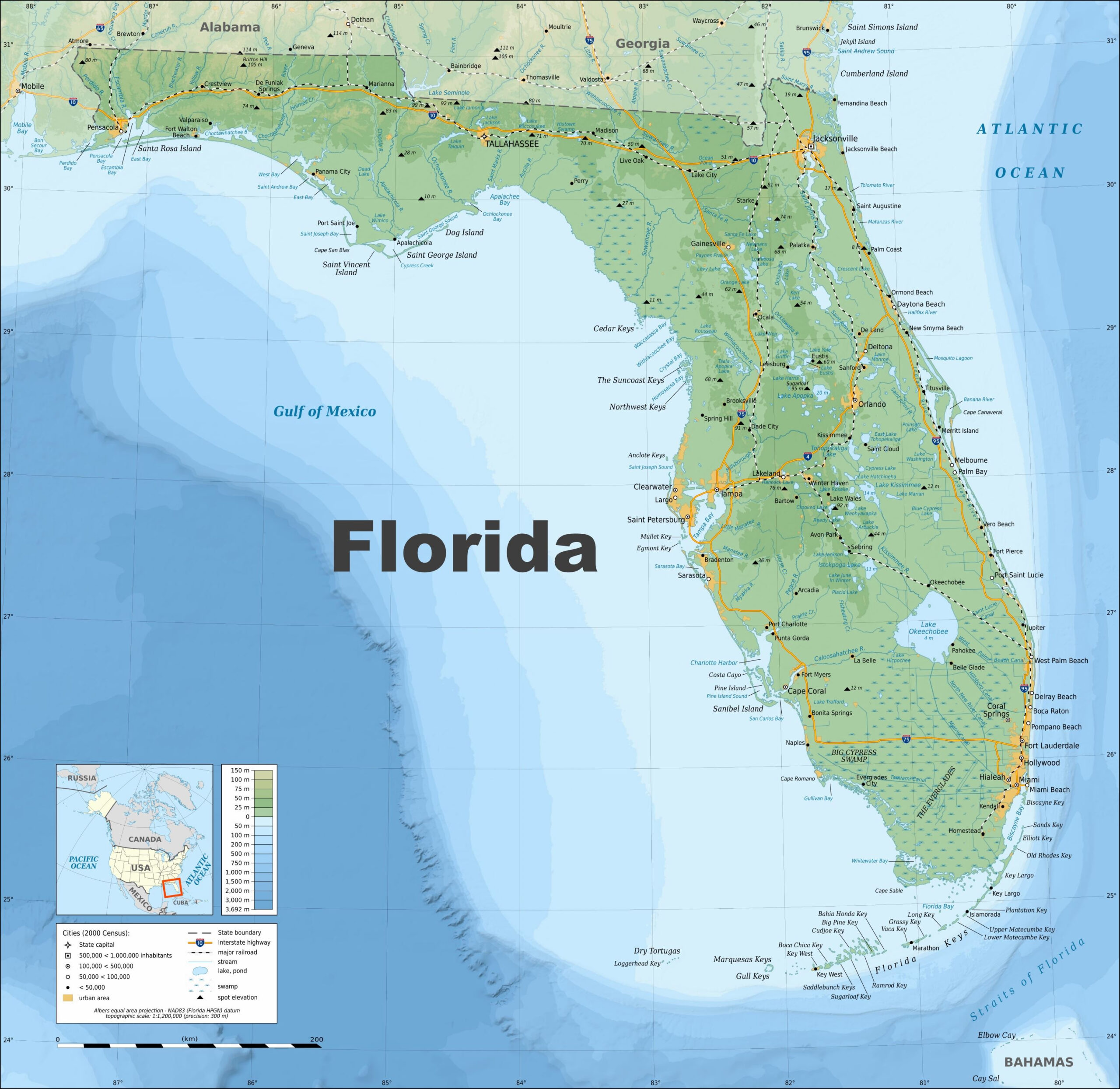 Large Florida Maps For Free Download And Print High Resolution And 