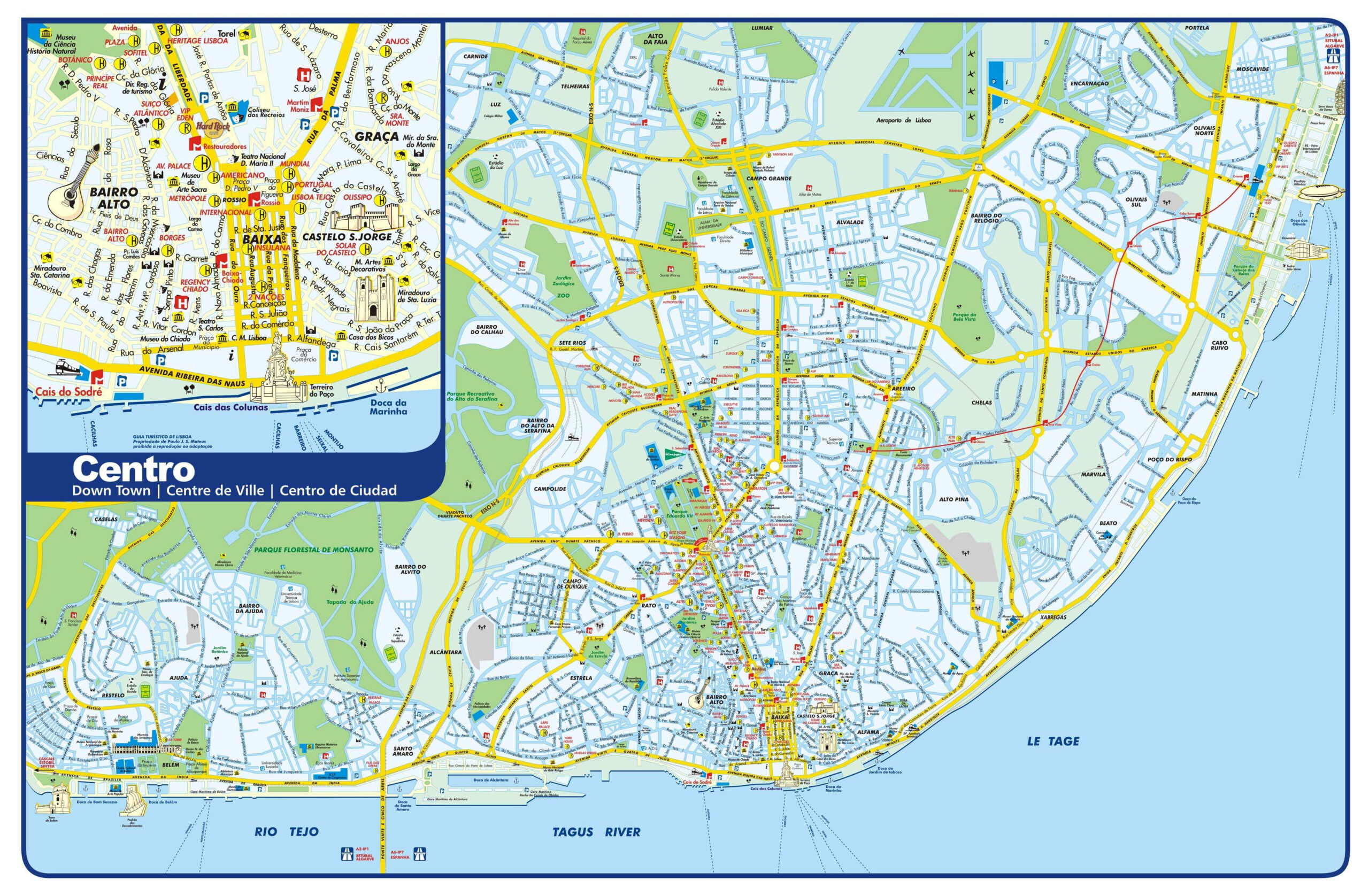 Tourist Pictures Of Lisbon To Print Map Wells Printable Map 6040