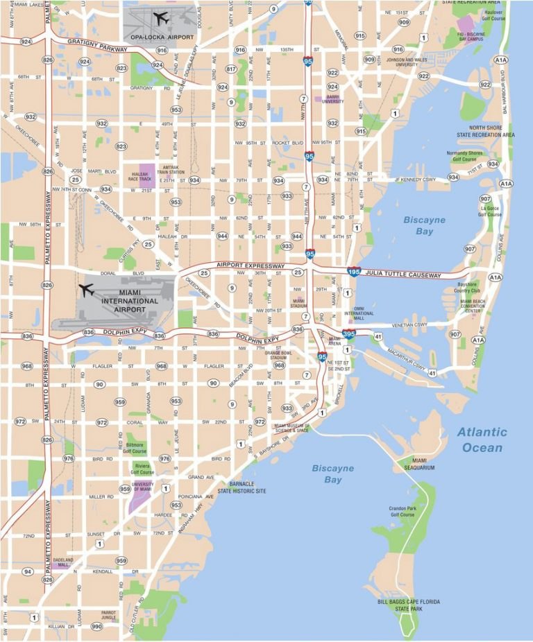 Large Miami Maps For Free Download And Print High Resolution And 