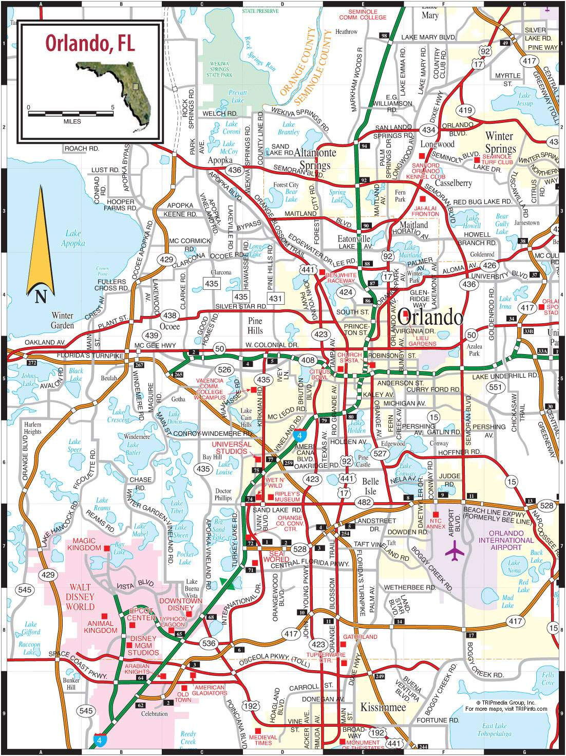 Large Orlando Maps For Free Download And Print High Resolution And 