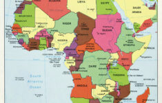 Large Political Map Of Africa With Major Cities And Capitals 1983