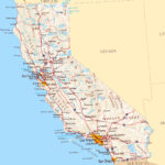 Large Road Map Of California Sate With Relief And Cities California