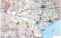 Large Roads And Highways Map Of Texas State With National Parks And