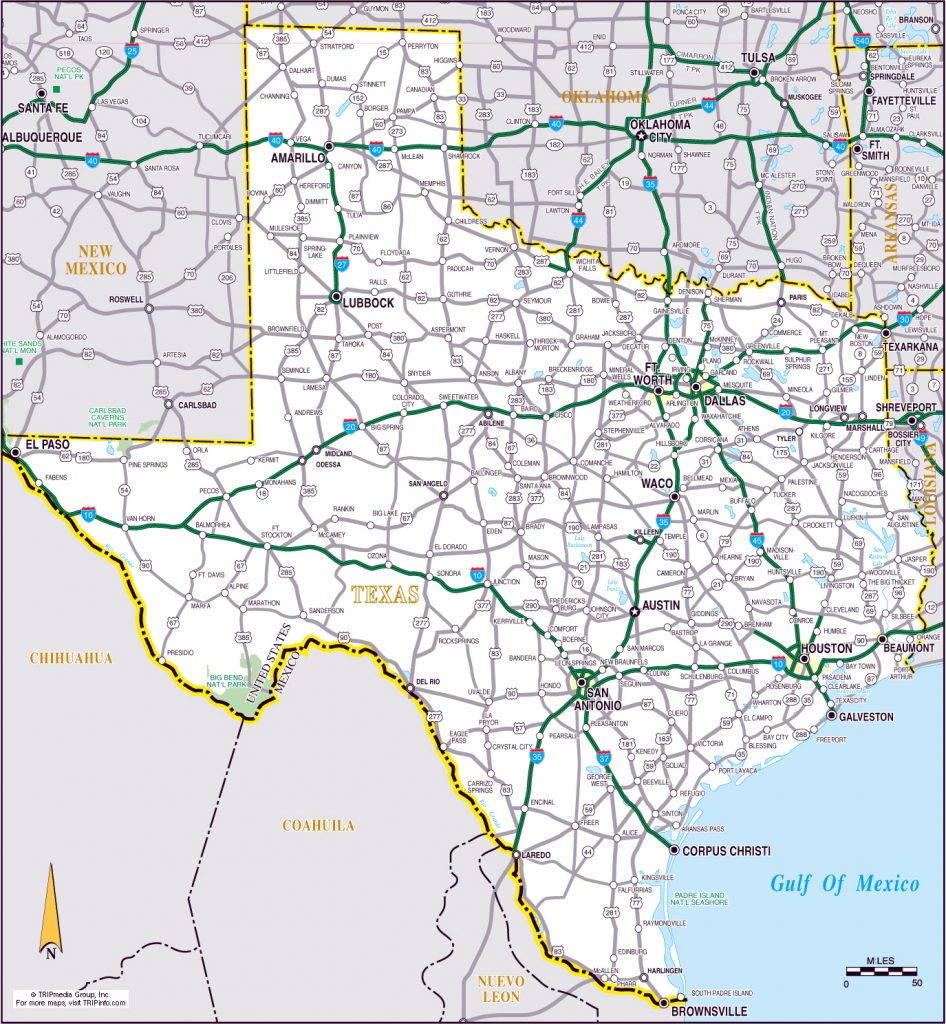Large Roads And Highways Map Of The State Of Texas Vidiani Texas 