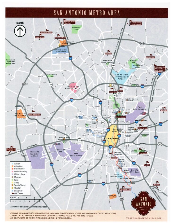 Printable Map Of San Antonio Tx Area