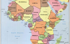 Large Scale Detail Political Map Of Africa With The Marks Of Capitals