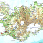 Large Scale Road Map Of Iceland With Relief Cities And Photo Locations