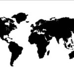 Large World Map Stencil Or Decal 36 X 17 5