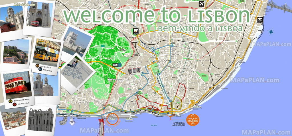 Lisbon Tourist Map Printable Printable Maps