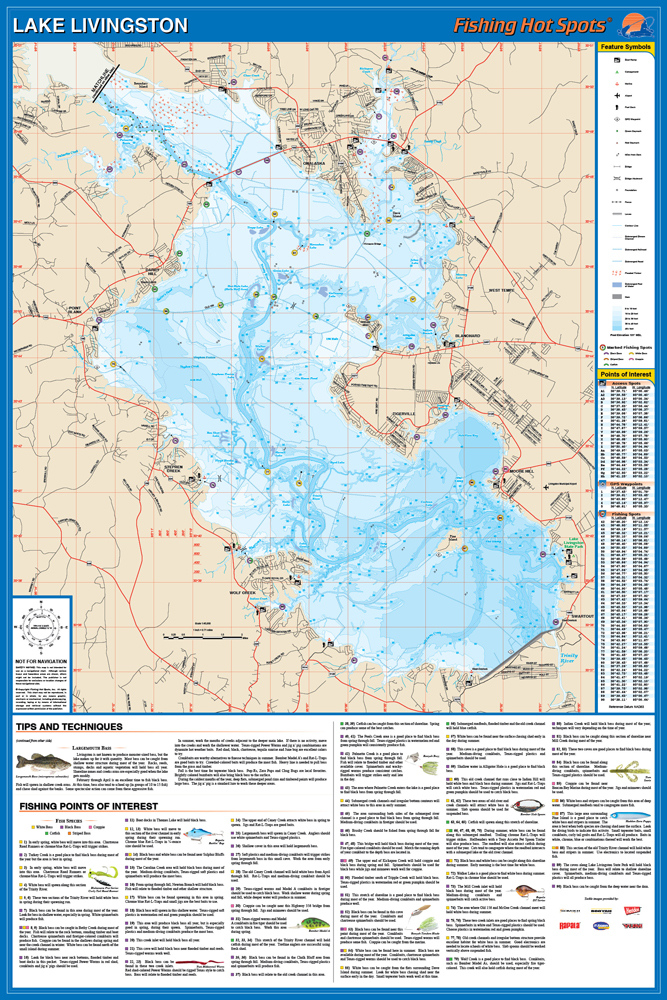 Livingston Fishing Map Lake