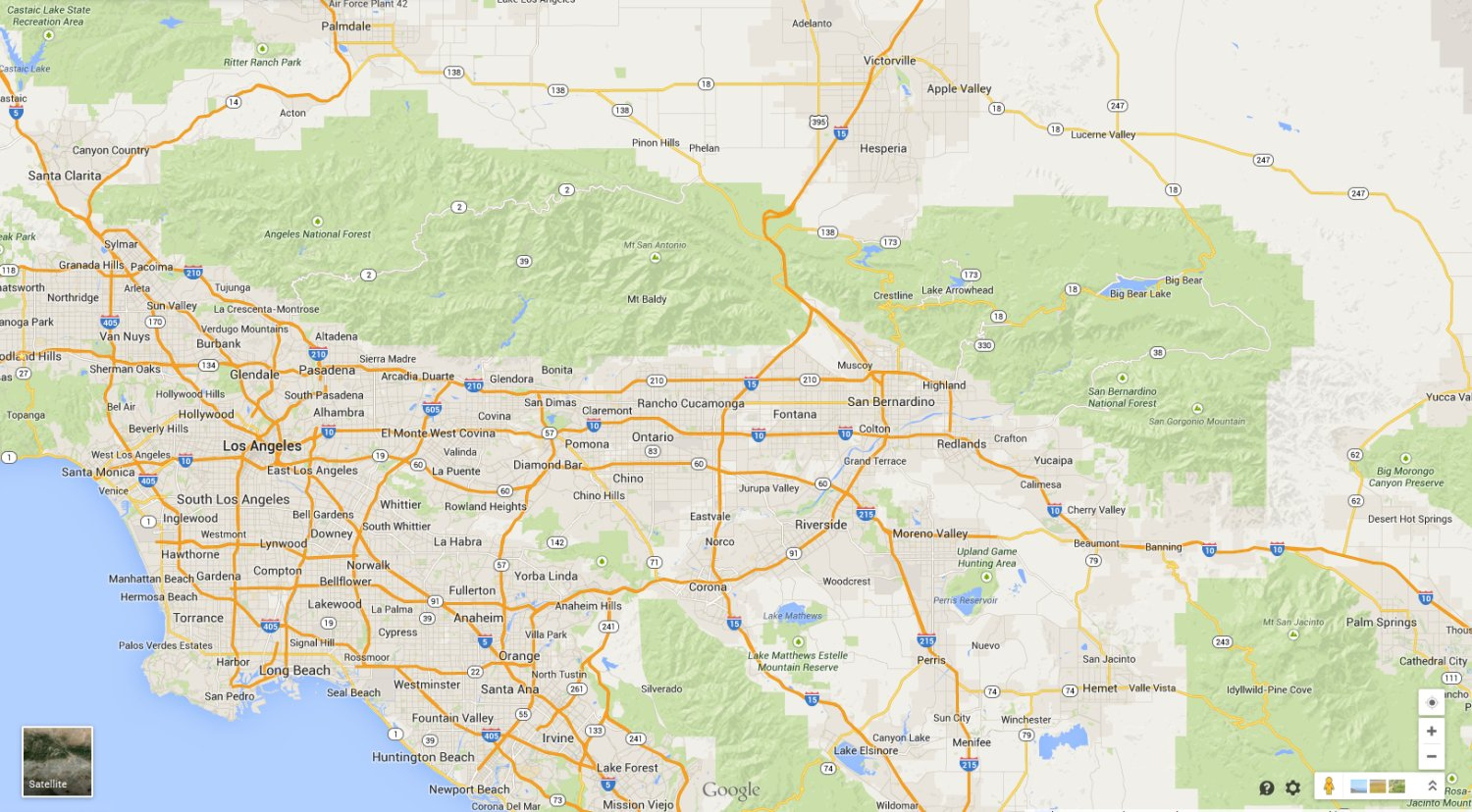 Los Angeles California Google Maps Printable Maps