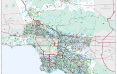 Los Angeles Long Beach Anaheim CA Metro Area Wall Map Premium Style By
