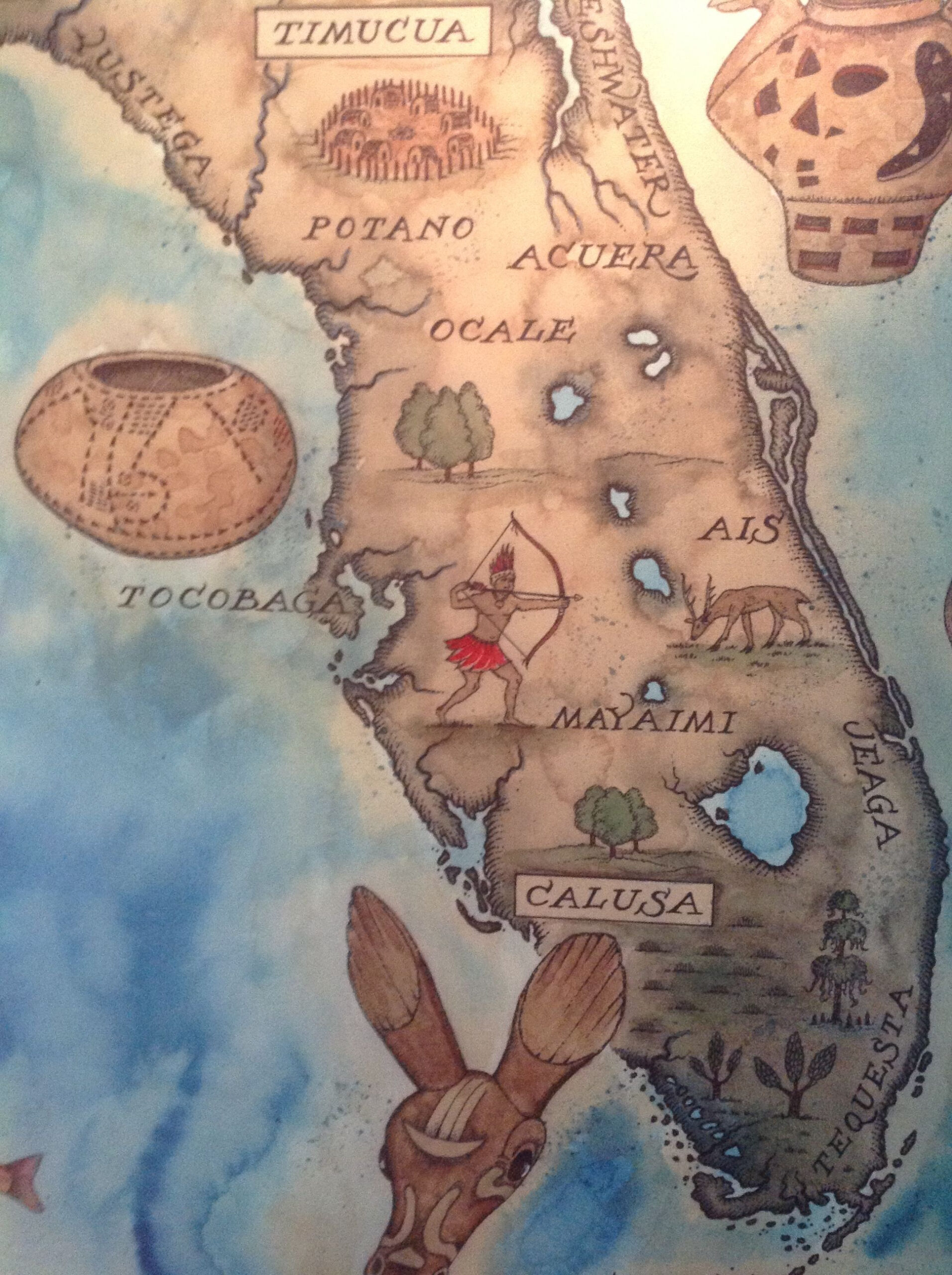 Love This Map Of The Florida Native American Tribes Seen At The Tampa 