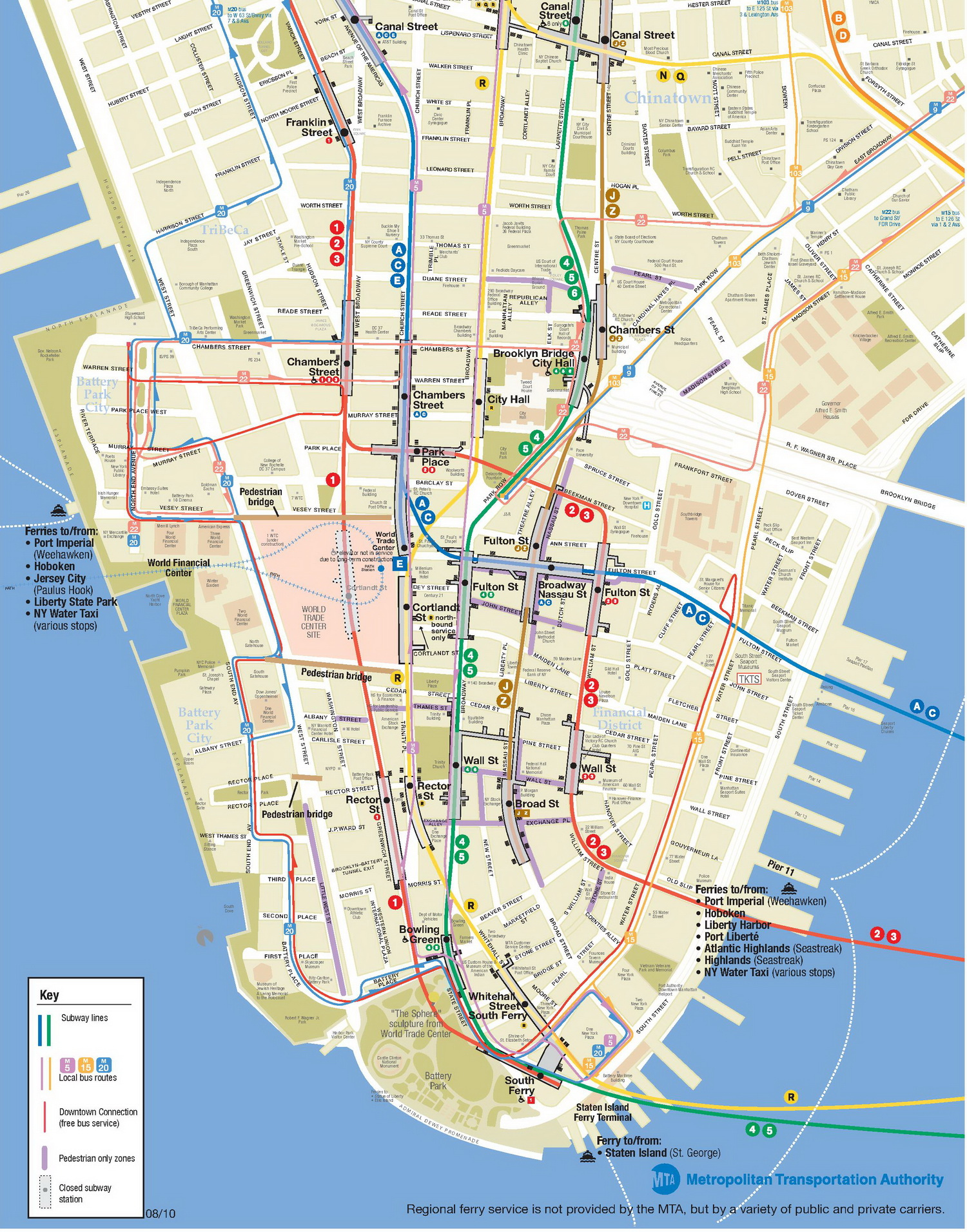 Lower Manhattan Map Go NYC Tourism Guide
