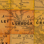 Lubbock County TX History Cities Towns Courthouse Vintage Maps