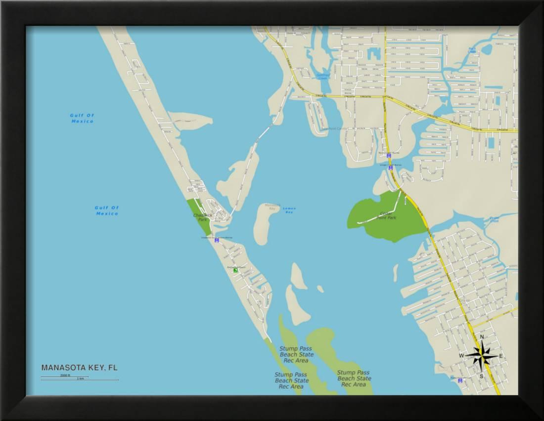 Manasota Key Florida Map Printable Maps