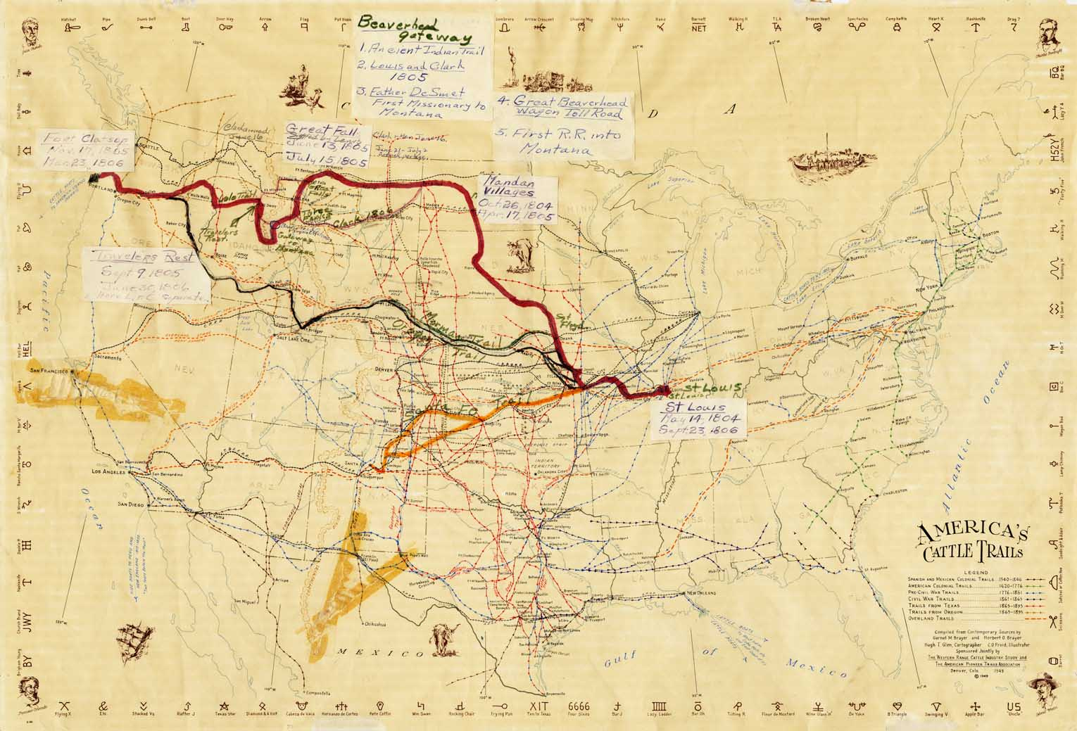 Map 245 America s Cattle Trails