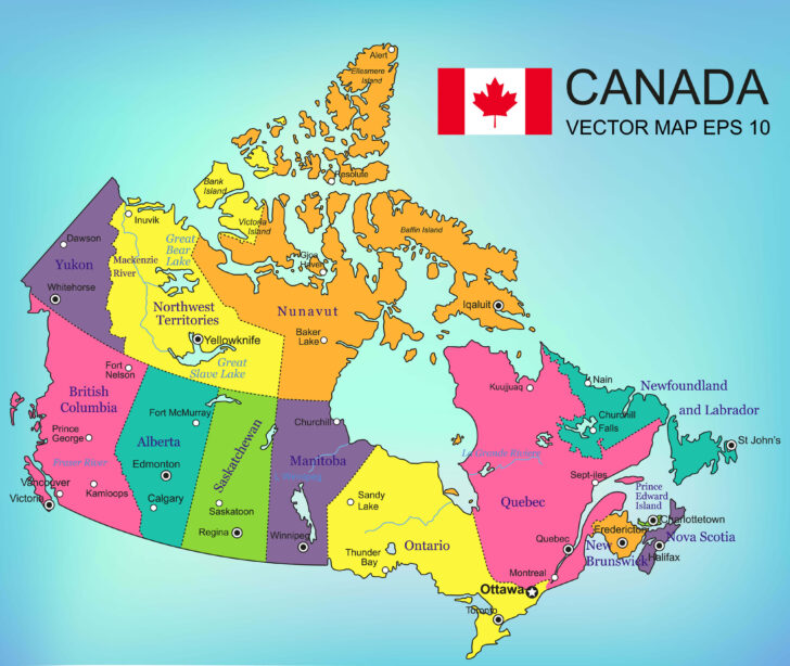 Printable Map Of Canadian Provincesntable Map Of Canada