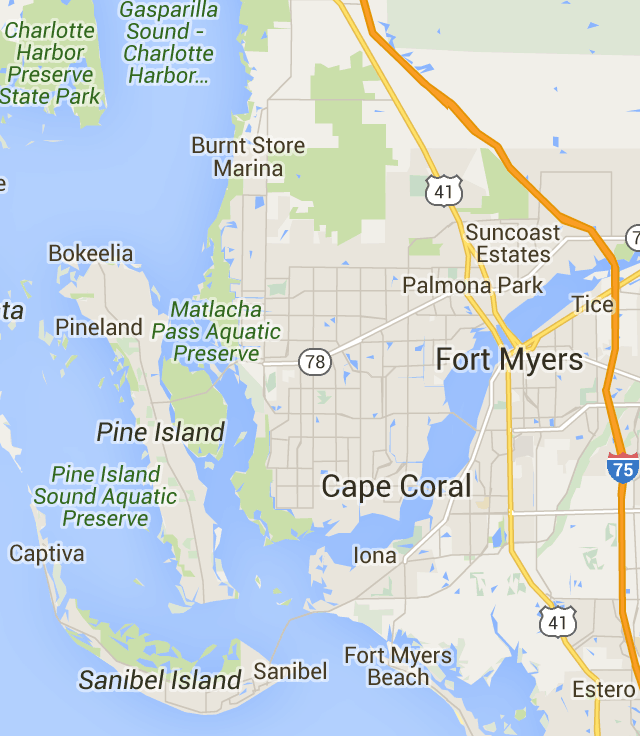 Map Cape Coral Florida Draw A Topographic Map