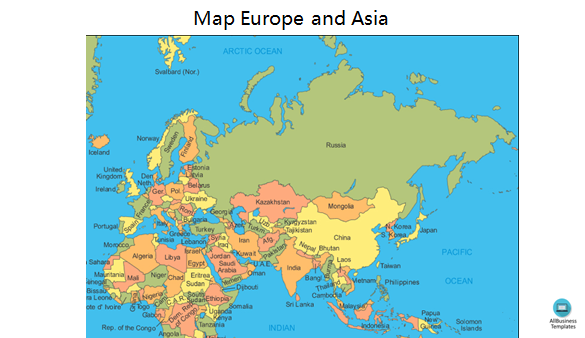 Map Europe And Asia Outline Templates At Allbusinesstemplates