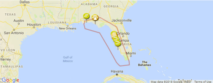 Mapflorida Keys Drucken