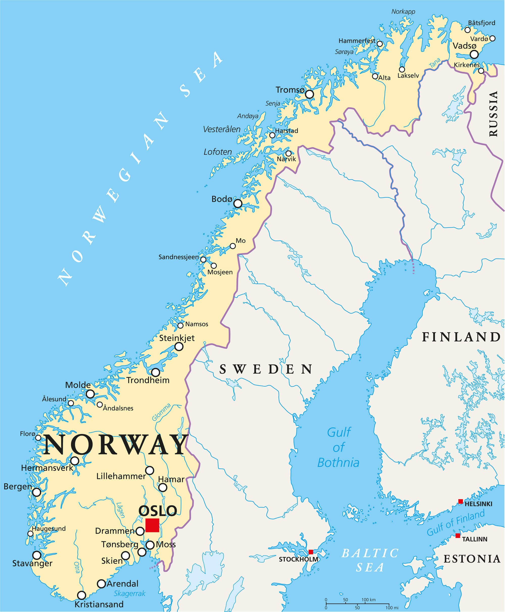 Map Norway