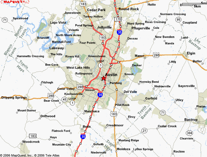 Printable Map Of Austin Texas And Surrounding Cities Neighborhoods ...