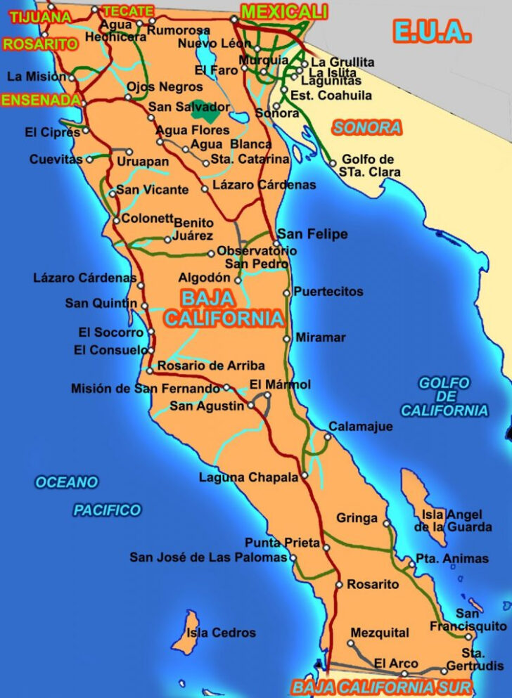 Mapas De Baja California Norte
