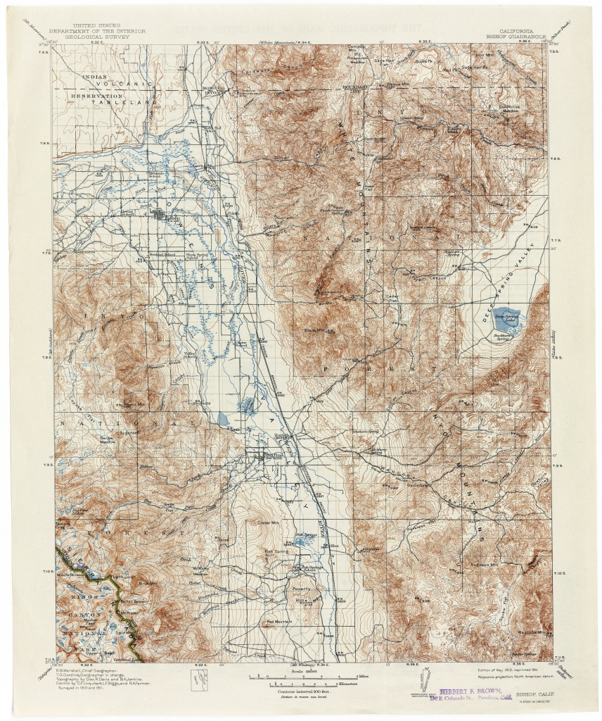 Bishop California Map Wells Printable Map