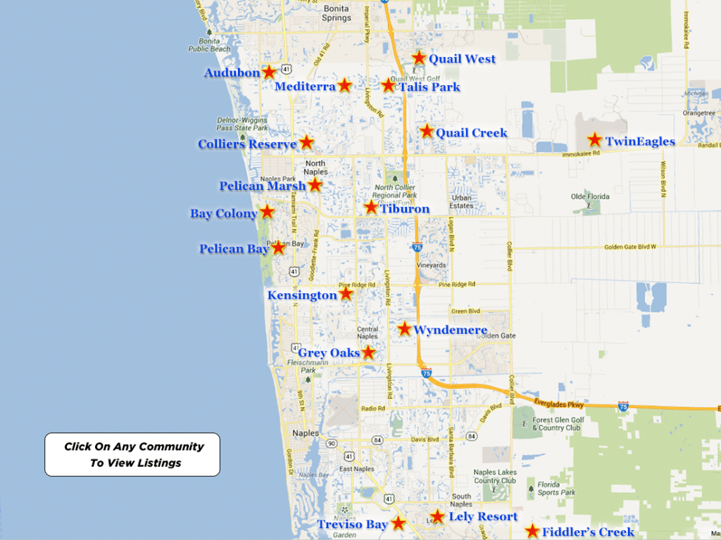 Map Of Bonita Springs And Naples Florida Printable Maps