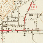 Map Of Bristol 1945 Florida