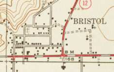Map Of Bristol 1945 Florida