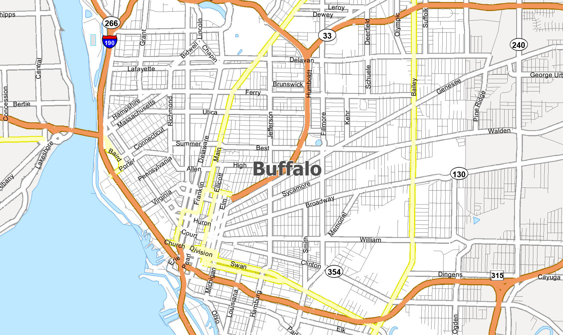 Map Of Buffalo New York GIS Geography