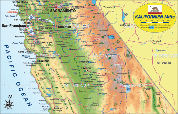 Map Of Mid California