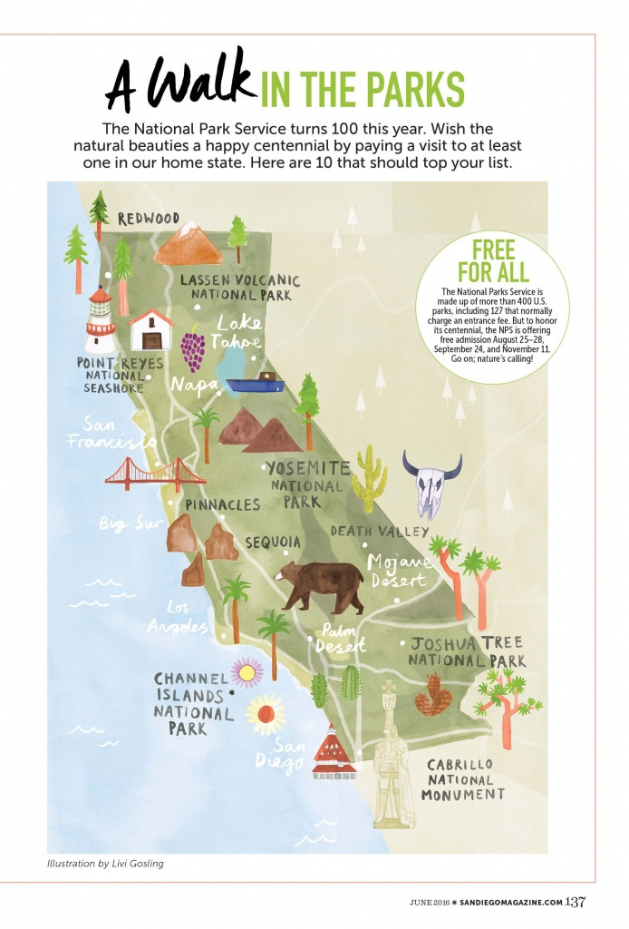 Map Of California National Parks And Monuments Printable Maps