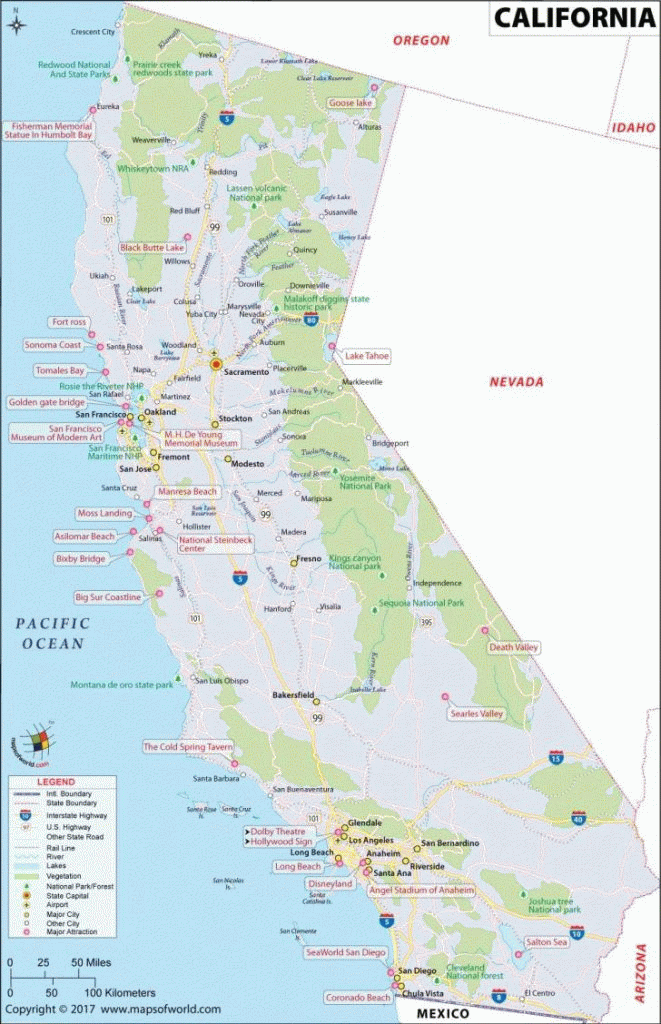 Map Of California Usa With Cities Printable Maps Printable Map Of 