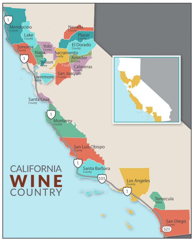 Map Of California Wine Appellations Printable Maps
