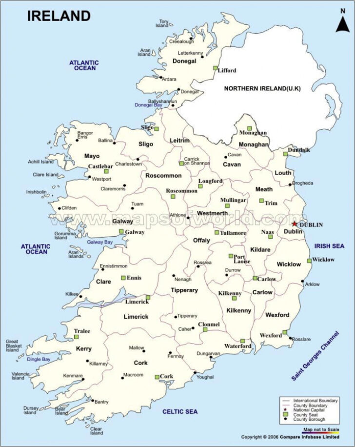 Free Map Of Ireland Printable Images