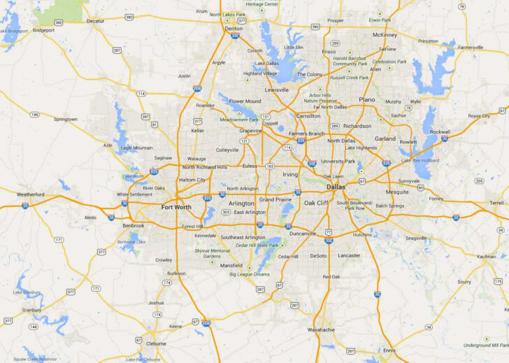 Map Of Dallas Tx And 15 Miles Surrounding