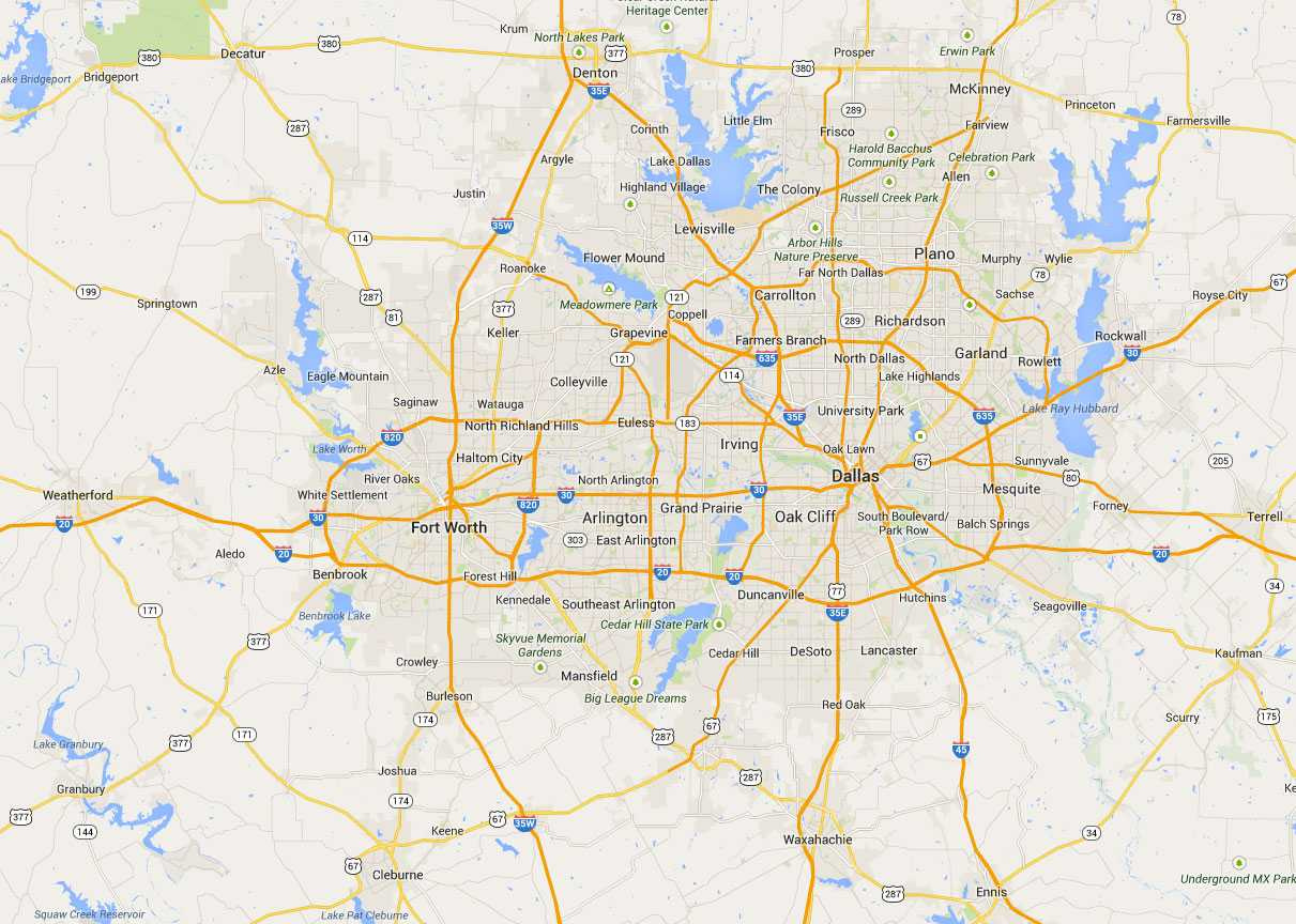 Map Of Dallas State Map Of USA United States Maps