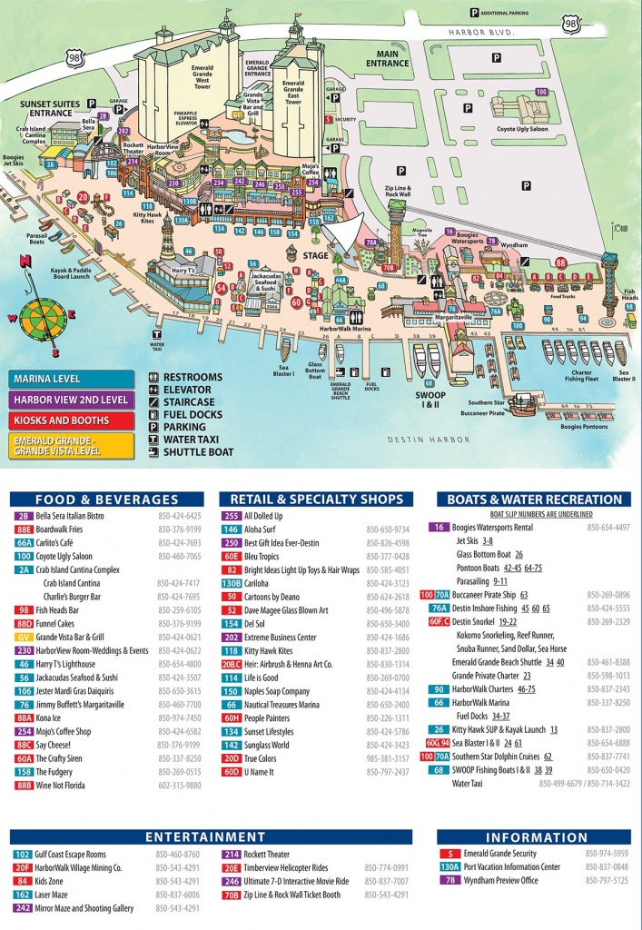 Map Of Destin Florida Attractions Printable Maps