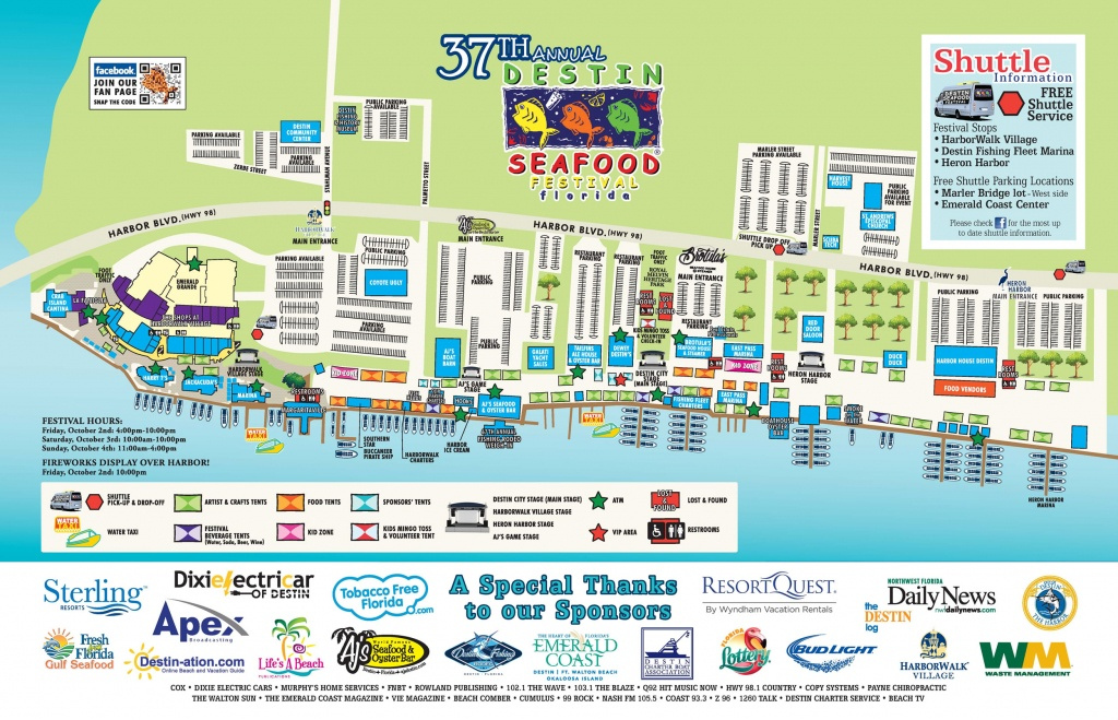 Map Of Destin Florida Attractions Printable Maps