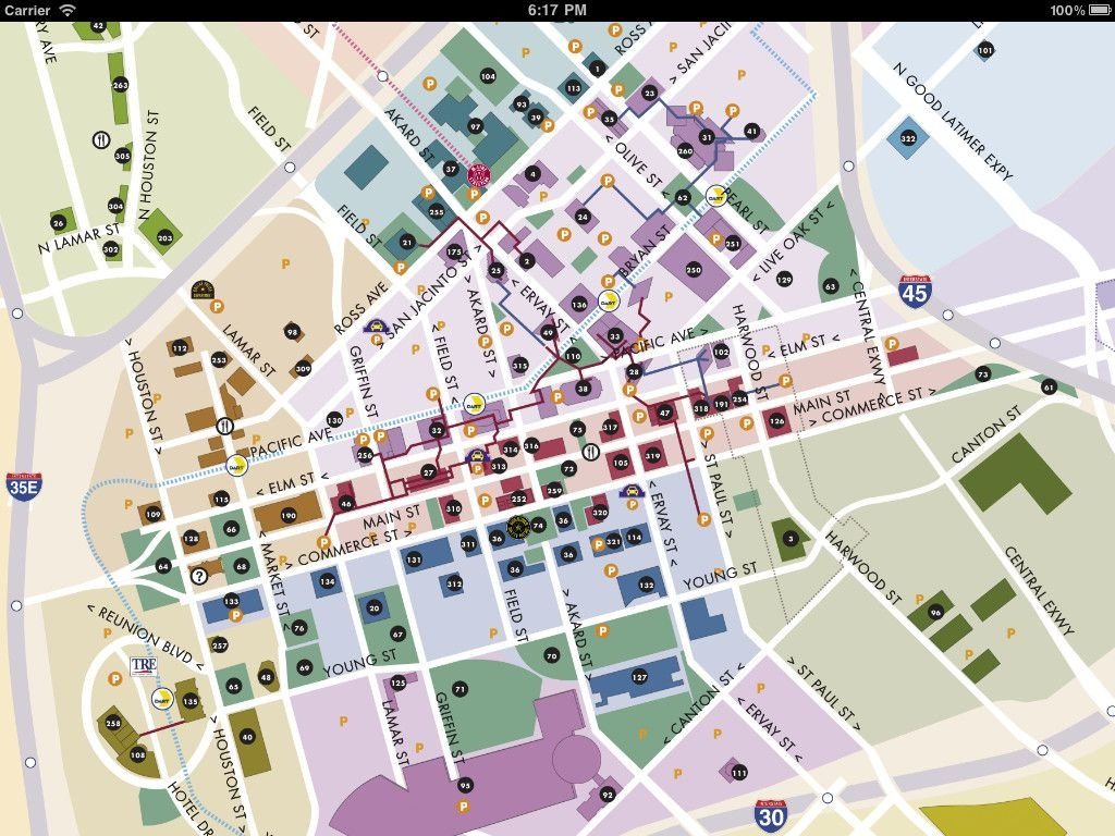 Map Of Downtown Dallas Texas Printable Maps