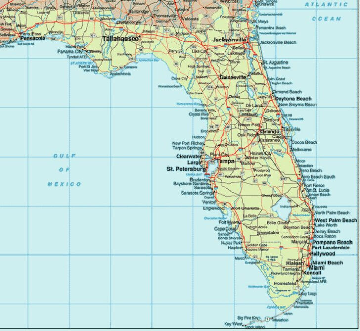Florida Map East Coast