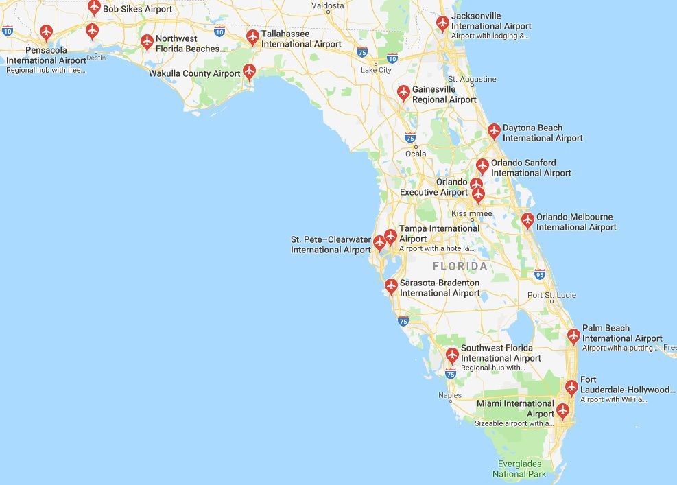 Map Of Florida Airports Orlando Sanford International Airport Map Of 